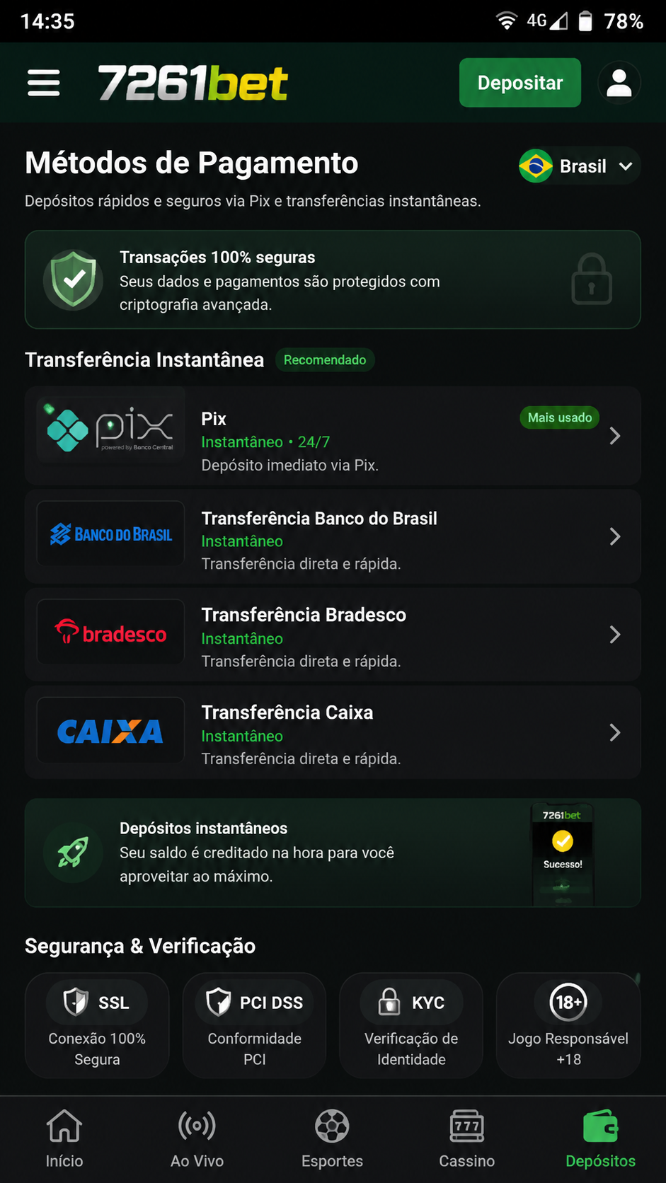 7261bet screenshot