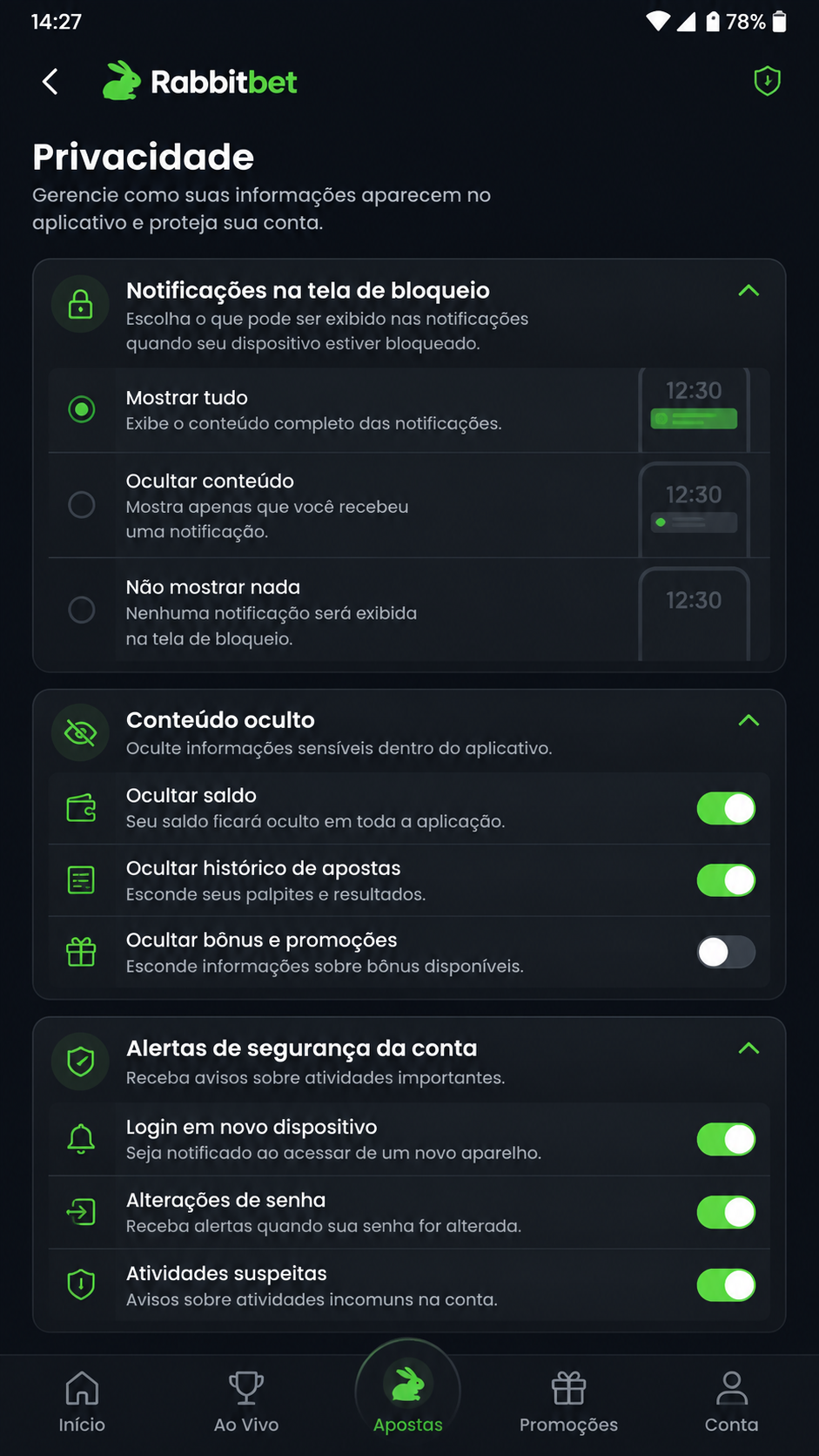 rabbitbet screenshot