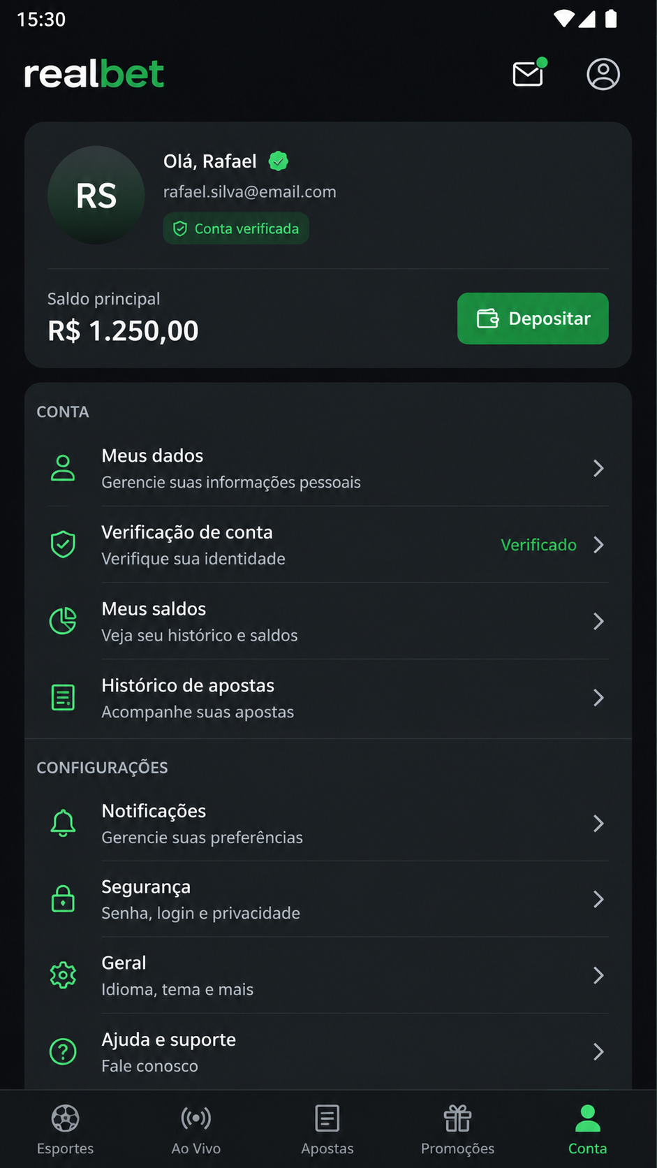 Realbet screenshot