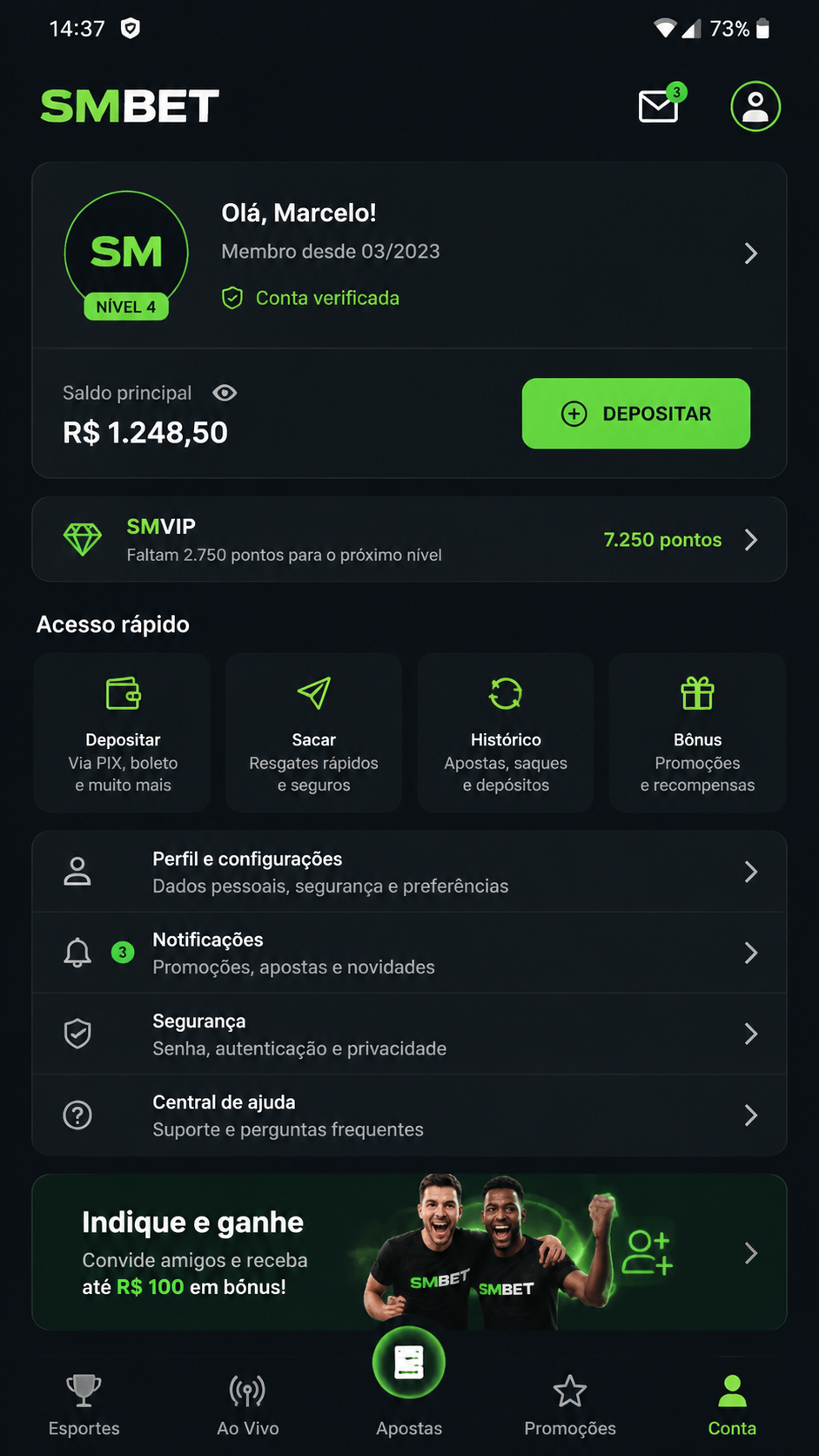 SMBet screenshot