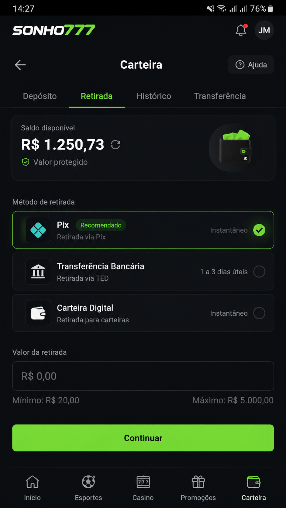 Sonho777 screenshot