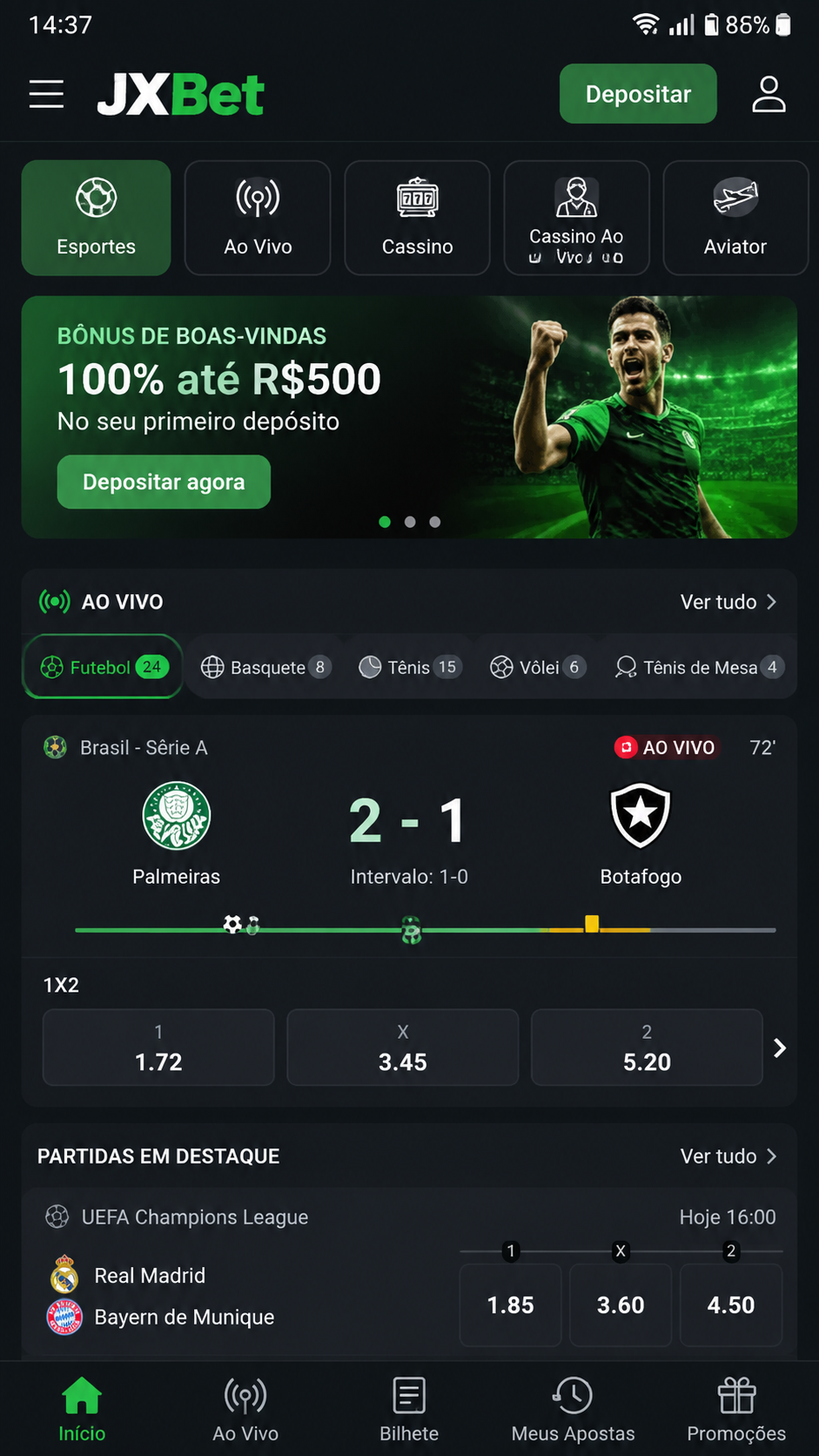 JXBet screenshot