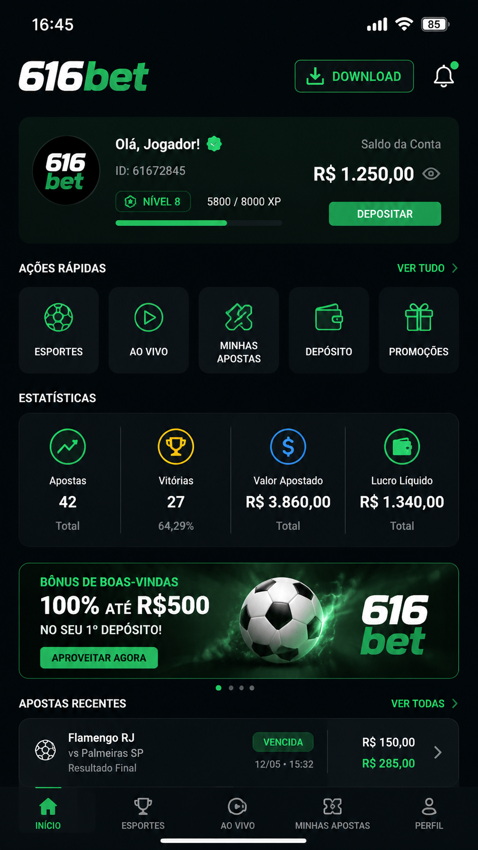 616bet screenshot
