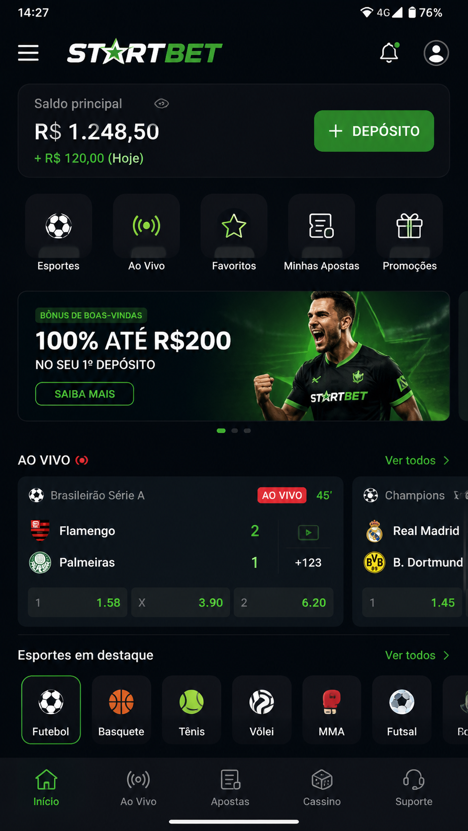 Startbet screenshot