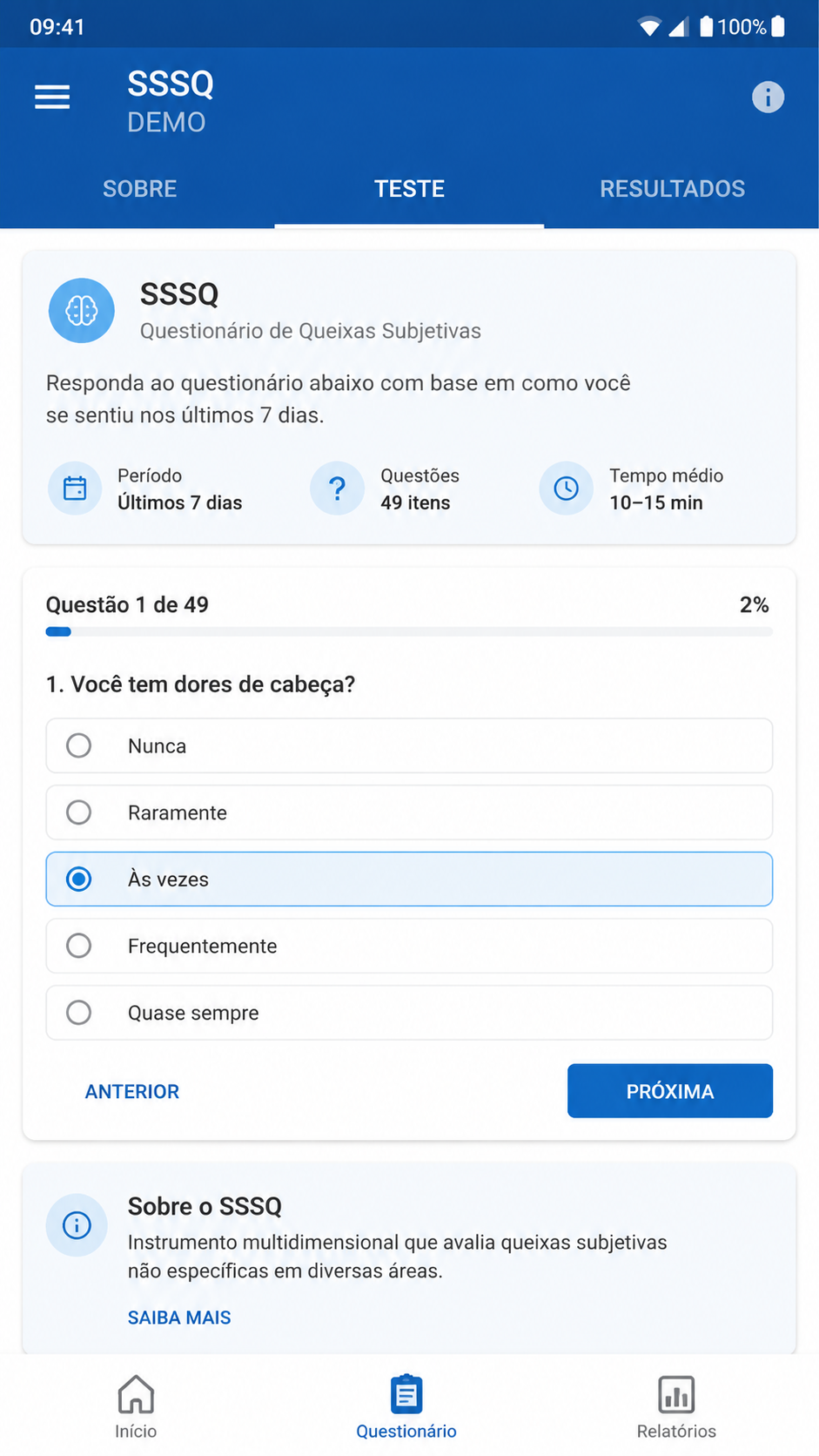SSSQ screenshot